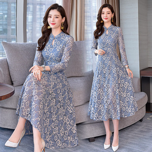 2019女装新款适合四十少妇三十多岁女人穿的连衣裙群春装春天衣服