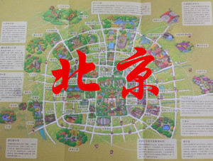 北京景点手绘地图