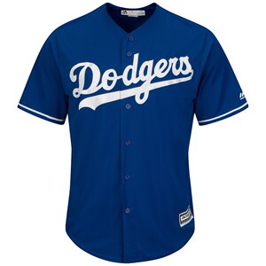 mlb棒球服dodgers 洛杉矶道奇队刺绣棒球服蓝白灰三色空白队服