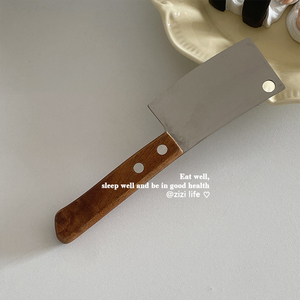 ins韩式超可爱迷你小菜刀木柄不锈钢小刀创意有趣网红同款黄油刀