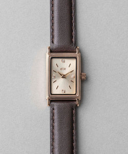 日本代购 直邮 ete 简约长方形商务休闲女式镶钻手表
