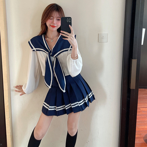 工作服夜总店公主服成熟御姐女装新款学院风海军风jk制服学生套装