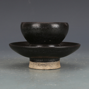 宋介休窑油滴盏 古董古玩收藏品 老货旧货出土 宋瓷茶盏 宋代茶盏