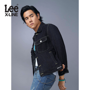 【彭于晏同款】leexline21春夏新品多色牛仔夹克男外套l438605pn
