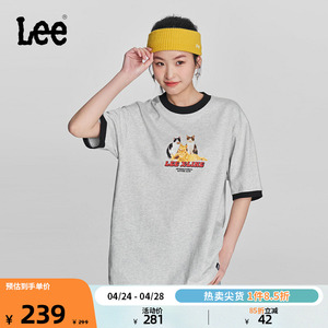 Lee24春夏新品舒适版圆领动物图案男女同款短袖T恤LUT0083284LE