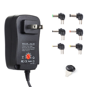 30W多功能可调电源3V-12V带USB30W可调电压多用6DC头电源适配器