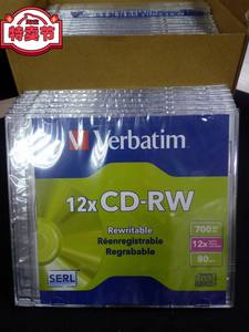 成都飞天包邮verbatim威宝cd-rw可擦写光盘700m单片盒装12x刻录盘