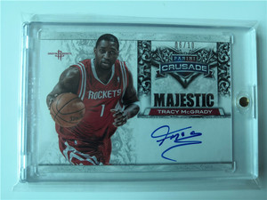 正版nba球星卡 火箭队麦迪10编限量panini帕尼尼亲笔签名卡签字卡