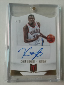 正版nba球星卡 杜兰特25编限量异形切割版亲笔签名卡 签字卡 卡签