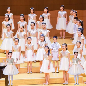 儿童合唱服装演出服男女童礼服中小学生表演朗诵魅力校园大合唱团