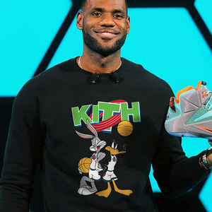 卡通印花詹姆斯同款篮球卫衣圆领秋冬款湖人队宽松长袖训练服潮男