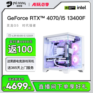 名龙堂 i5 13400F/RTX 3060/4060Ti/4070电脑主机吃鸡游戏DIY组装机全套电竞直播水冷台式机整机兼容机