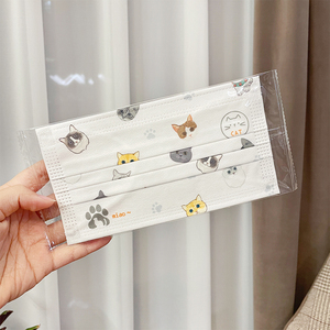 可爱动物猫咪家族大集合卡通口罩爱猫人士专享印花透气独立包装