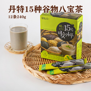 韩国进口丹特谷物茶 十五种谷物 营养粉 山药五谷等 即食早餐240g