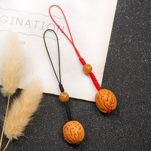 手机挂绳野生桃核手机壳吊坠挂件保平安个性创意u盘车钥匙挂饰链