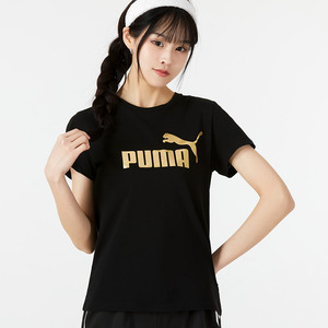 puma彪马官方时尚女子短袖t恤2022新款休闲宽松圆领跑步运动上衣