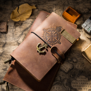 包邮 海盗款旅行记事本 手工牛皮本真皮笔记本子 复古欧式日记本