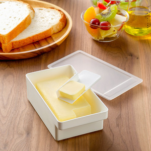 日式黄油切割储存盒冰箱带盖收纳盒奶酪芝士保鲜盒乳酪切块器