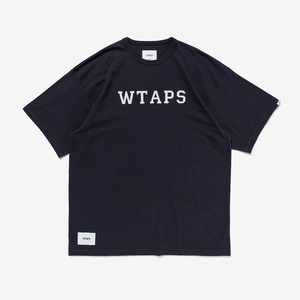 四季出品预约wtaps academy ss cotton college字母短袖t恤男24ss