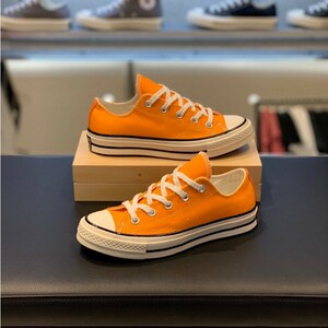 匡威converse 1970s橙色橘色复古三星男女情侣低帮帆布鞋164928c