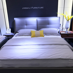 金百利真皮双人床1800*2000柔软度适中质感细腻架构结实简约