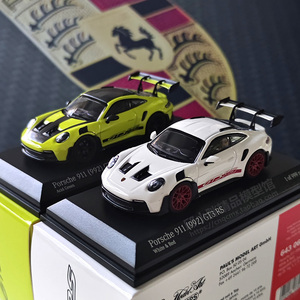 Tarmac Works TW限量1:64保时捷911 992 GT3 RS 仿真合金汽车模型