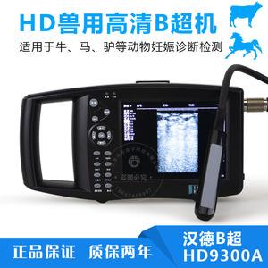 汉德HD9300彩色高清牛用B超机动物超声诊断仪兽用测孕猪电子探头