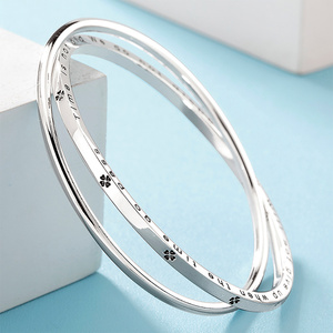 【闭口银手镯双环】闭口银手镯双环品牌,价格 - 阿里巴巴