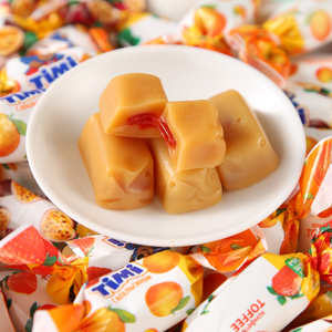 俄罗斯进口水果夹心软糖康吉多种果味混合炼乳糖草莓味零食喜糖