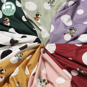 波点印花布料棉布