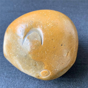 西藏法螺天珠原石把玩件籽料手把件象形小馒头天珠原石料带证书