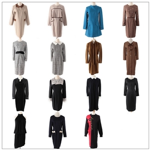 八折Vintage中古着孤品日本制精致优雅洋装法式复古羊毛连衣裙10