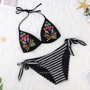 泳装女性感比基尼三点式黑色