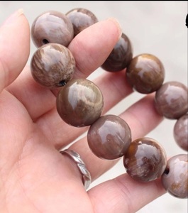 天然树化石树化玉手串手链木化石木化玉手串手链男女款佛珠念珠