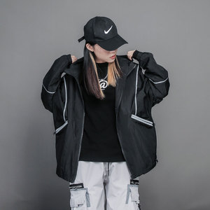 m家潮牌原创bf风工装外套女秋夹克酷酷风格女装帅气宽松中性衣服