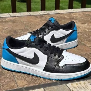 air jordan 1 low aj1 unc 黑白蓝 乔1 复古低帮篮球鞋cz0790-104