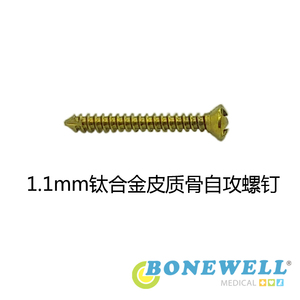 1mm钛合金皮质骨自攻螺钉骨科器械医疗医用级钛器械医疗