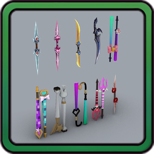 【青吹】cosplay道具定制_王者荣耀阿轲_双刃_暗夜猫娘_节奏热浪