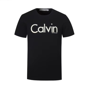 ck短袖t恤男装衣服夏季经典日常休闲百搭上衣青年圆领半截袖