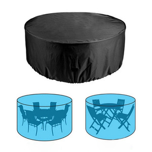 圆桌防雨罩家具座椅防水盖布现代简约户外防尘罩子圆形防晒保护罩