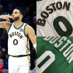 全刺绣 凯尔特人0号塔图姆城市版球衣20雷阿伦5加内特复古篮球服