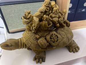 民间仿古玩老古董物件做旧木雕创意家居装饰树脂摆件八仙过海乌龟