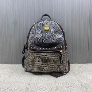 mcm双肩包蛇皮纹