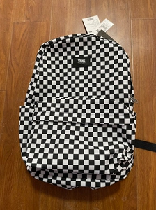 正品vans书包万斯黑白格子棋盘格背包