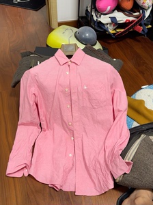 Jack&Wills粉色棉质学院风长袖衬衫. S码. 自用闲