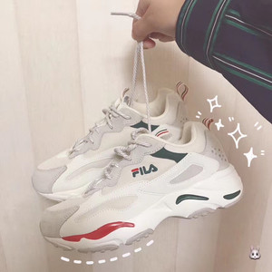 fila斐乐泫雅同款老爹鞋红绿配色