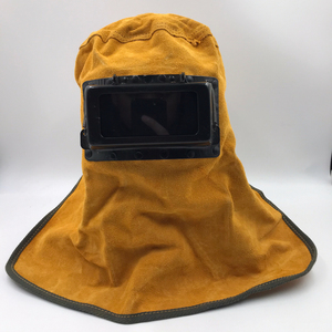 全新电焊全面罩牛皮焊工面罩氩弧焊头戴式防护面罩超柔软舒适真皮