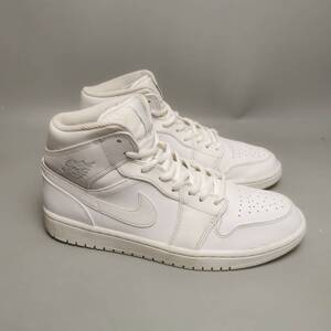 42码 aj1 mid 纯白 全白高帮554724-104