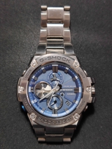 卡西欧 g-shock  gstb100 蓝天使