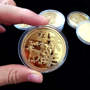 十二生肖纪念币牛年转运招财贺岁金币送朋友,外面有壳保护的,亲